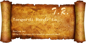 Tengerdi Renáta névjegykártya